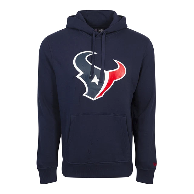 New Era Uomo Felpa con Cappuccio NFL Houston Texans Logo Blu Marino