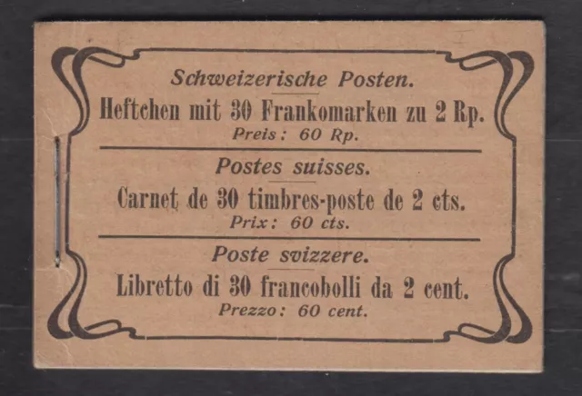 Schweiz Markenheftchen MH 0-8I postfrisch Top!! 1909 Tellknabe MNH/**