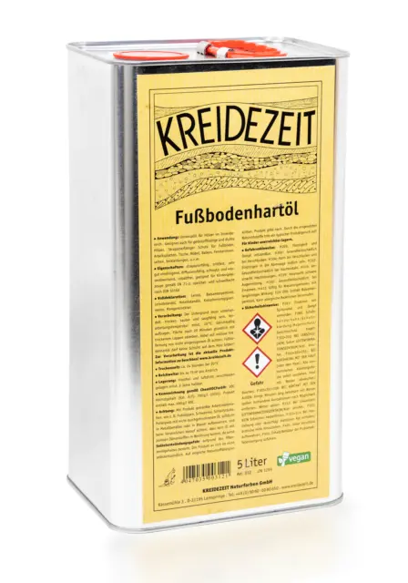 (18,70 EUR/l) Kreidezeit Fußbodenhartöl 5L Holzöl Bodenöl Holzschutz
