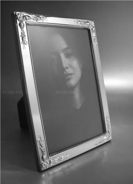 Photo Frame 925 Silver Elegant Design With Typical Art Nouveau Elements (T2)