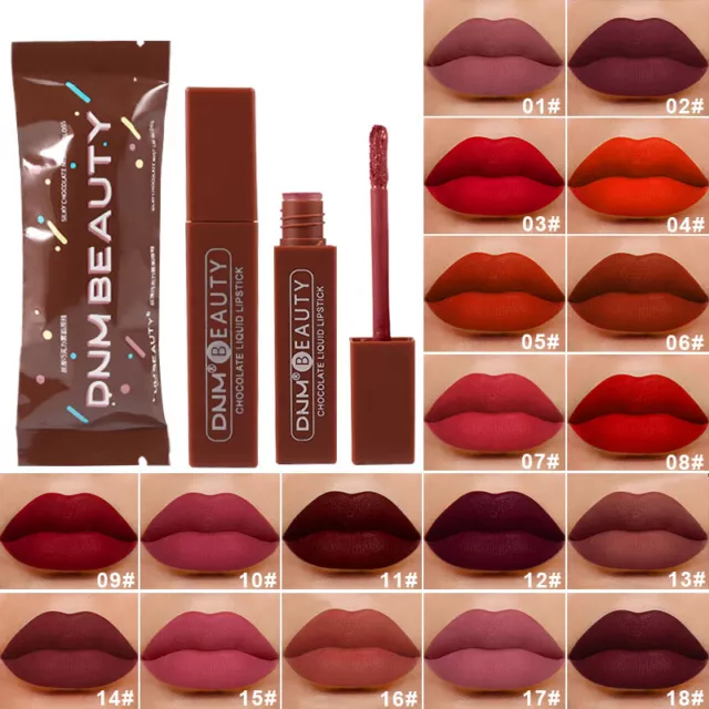 Mate Lèvre Vernis Crème Rouge à Lèvres Liquide Durable Chocolat Brilla ,