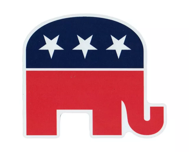 Magnetic Bumper Sticker - Republican Elephant Magnet (Conservative) - Die Cut