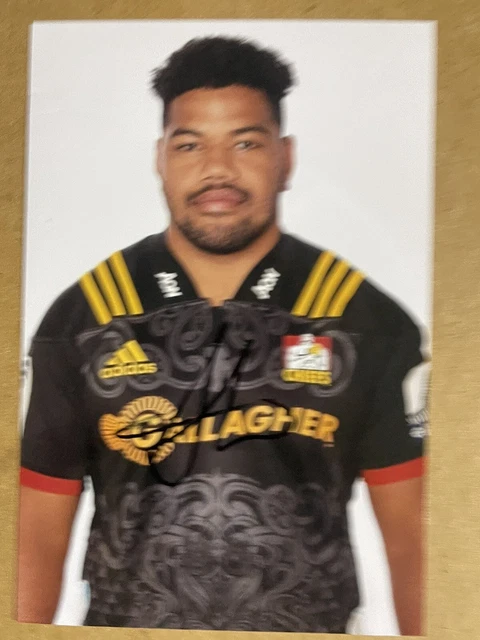 Samisoni Taukei'aho- Chiefs Rugby Signed 6x4 Photo