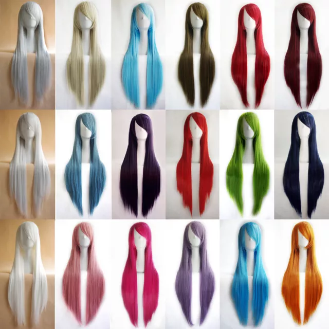 Perücke Langhaar Perücke Damenperücke Wig Cosplay 100 cm Karneval Fasching DE