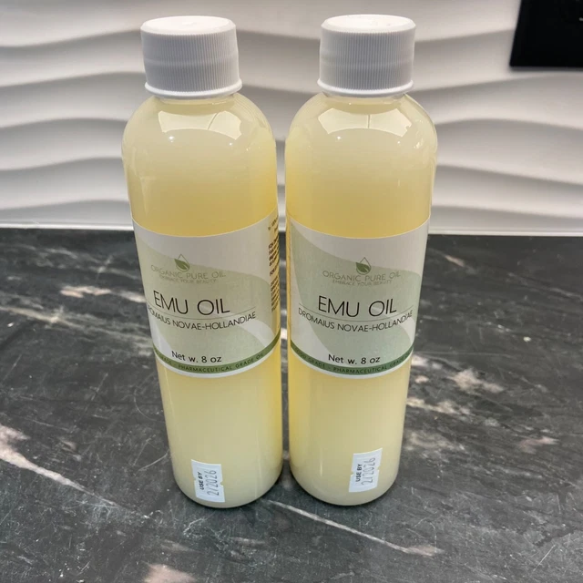 Ultra Clear Emu Oil - 8 oz (set of 2)  - 100% Pure, All Natural, Ultra Refined