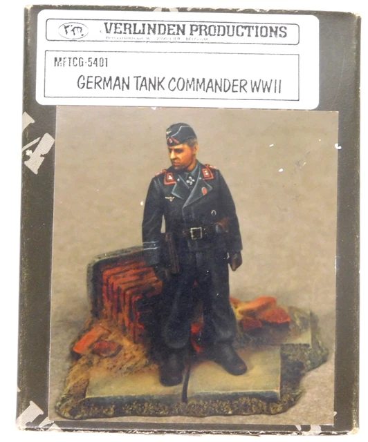 Verlinden 120mm (1/16) German Waffen-SS Tank Commander With Flare Gun WWII Figure Kit #2381