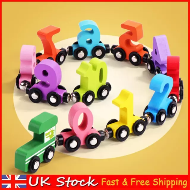 Magnetic Train Set No Toxic Numbers Learning Train Toys Smooth for Boys Girls