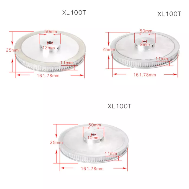 XL 100T Timing Belt Pulley Synchronous Wheel Select Bore Fit 10mm Width Belt