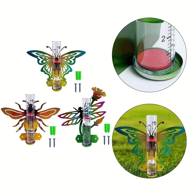 Pluviomètre En Verre Avec Graduation – Lot De 2, 21 Cm De Haut, Pour Mesurer La Pluie Au Jardin Ou En Extérieur