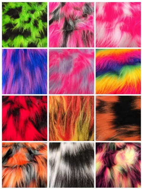 Long Haired Faux Fur Fabric - Multiple Lengths & Colours - AC 356 / YF54