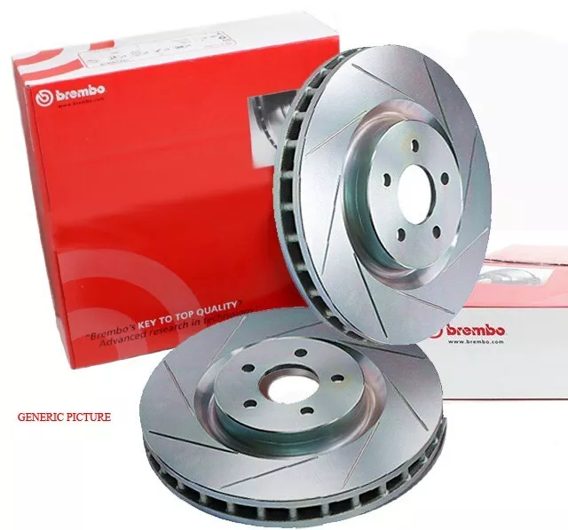 BREMBO SLOTTED FRONT 296mm BRAKE ROTORS for NISSAN DUALIS JUKE Xtrail