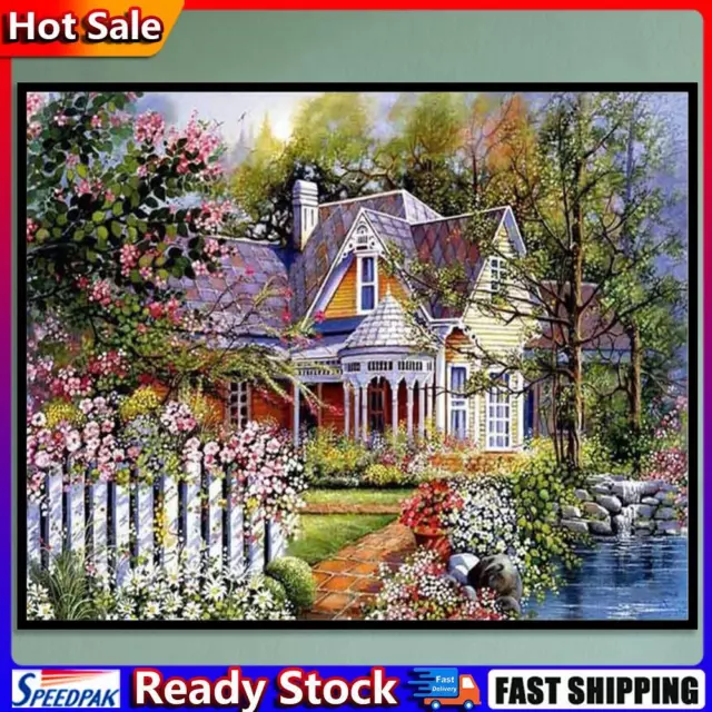 Full Embroidery Cross Stitch Set Needlework Kit 11CT Garden Artwork Decoration H