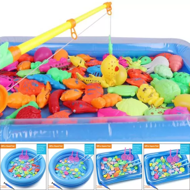 GAME WATER BATH Toys 3D Fish Rod Net Magnetic Fishing Fishing Toys