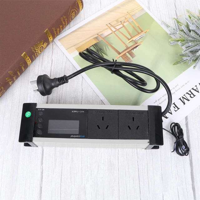 Aquarium Thermostat Timing Socket Chauffage Refroidissement Thermostat Reptile