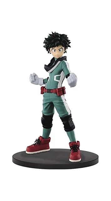 Zhongkaihua Midoriya Izuku Figurine d'action avec plaques de visage interchangeables, figurine MHA Izuku 15 cm en PVC, statue mobile articulée et