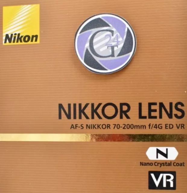 Objectif Nikon AF - S Nikkor 70-200mm F/4G Ed VR - GT24 - 12 Mois de Garantie