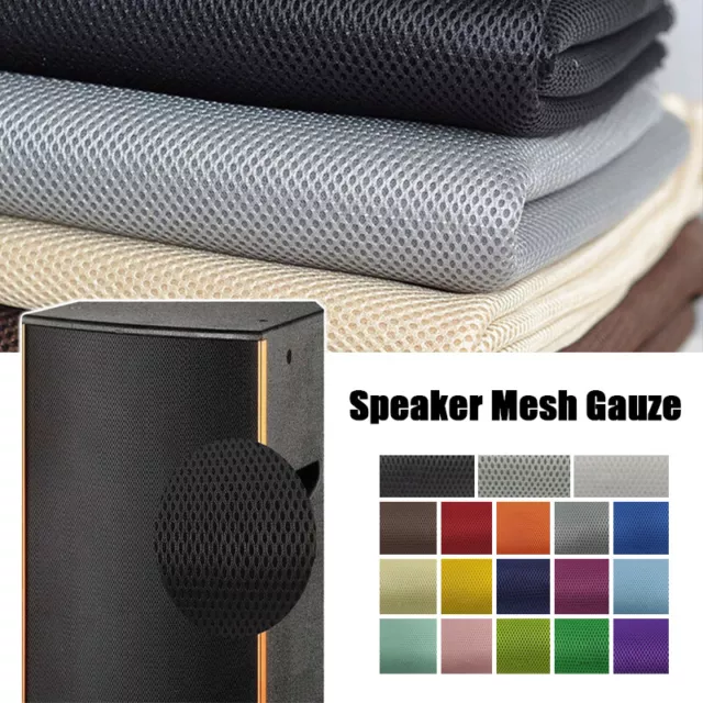 Speaker Grill Cloth 0.5m Stereo Mesh Fabric Dustproof for Speaker Repair Black