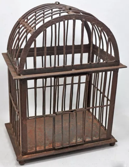 Vintage Iron Bird Cage Original Old Hand Crafted