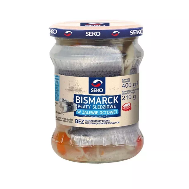 "Aringa Bismarck"" - filetti di aringhe marinati di SEKO, 400 g 2
