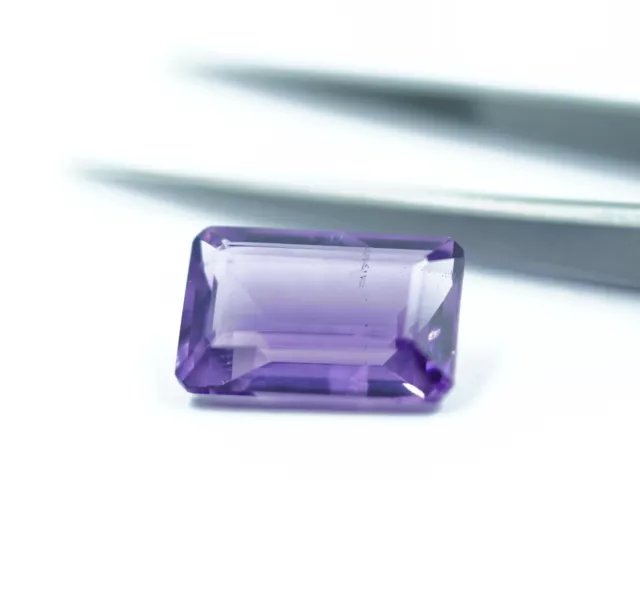 Purple Amethyst Cut 14x9 mm Faceted Baguette Gems 6 Cts Natural Amethyst AM-02