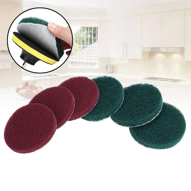 Pratico scouring pad fuga spazzolino industriale cuscino 100 mm 15 pz 10,2 cm