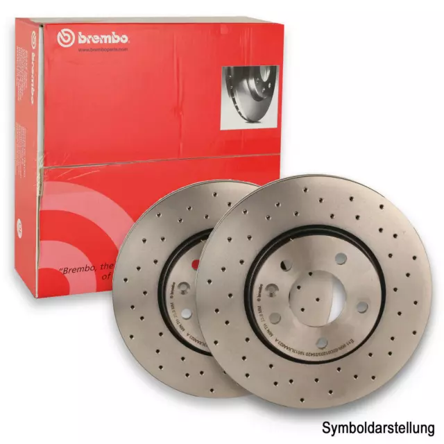 2x BREMBO Bremsscheibe Bremsscheiben Satz Bremsen XTRA LINE - Xtra Hinten