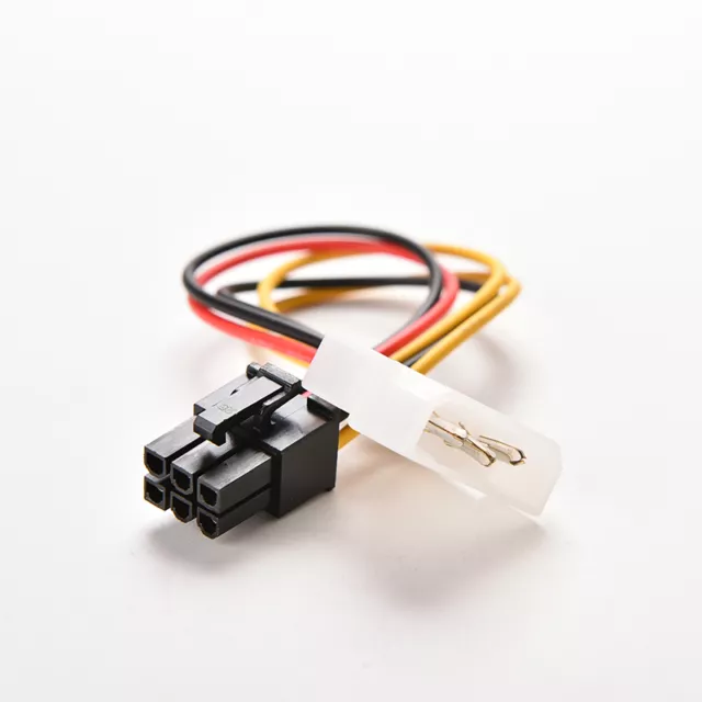 3X PCI-E Graphic Card Power Connector Cable Adapter 4-Pin to 6-Pin Molex HGJY