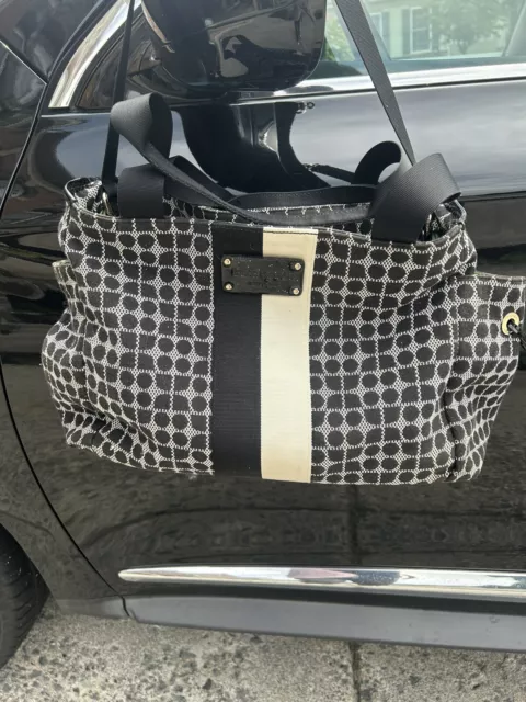 Kate Spade Black With White Polka Dot Diaper Bag