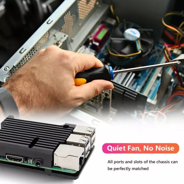 For Raspberry Pi 3 Model B B+ Aluminum Alloy Case Shell without Cooling Fan AU