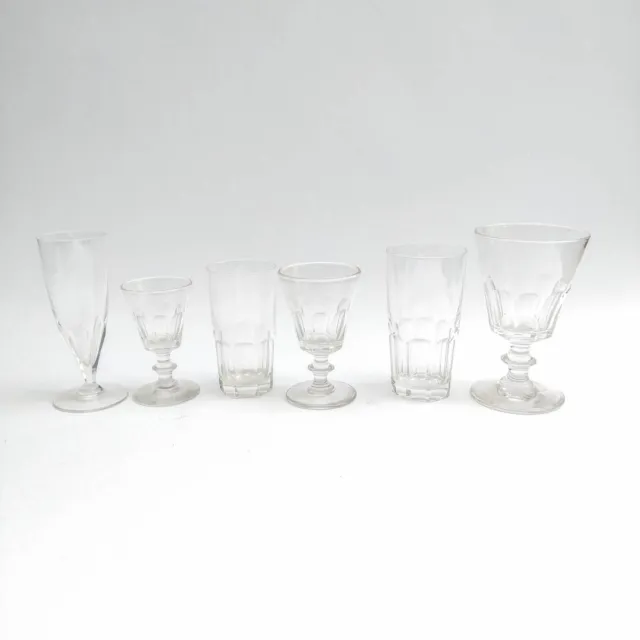 Servizio di bicchieri in cristallo Baccarat Saint Louis Caton 6 posti completi,
