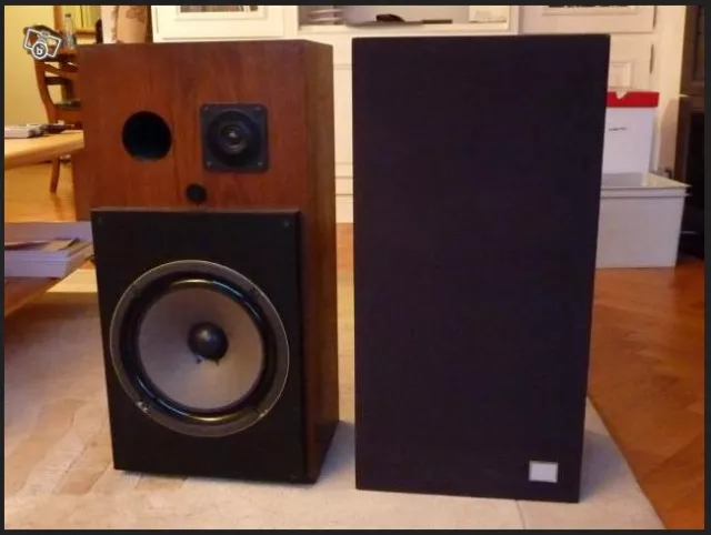 paire d'enceintes hifi vintage 3a Apogée années 1980 à voir