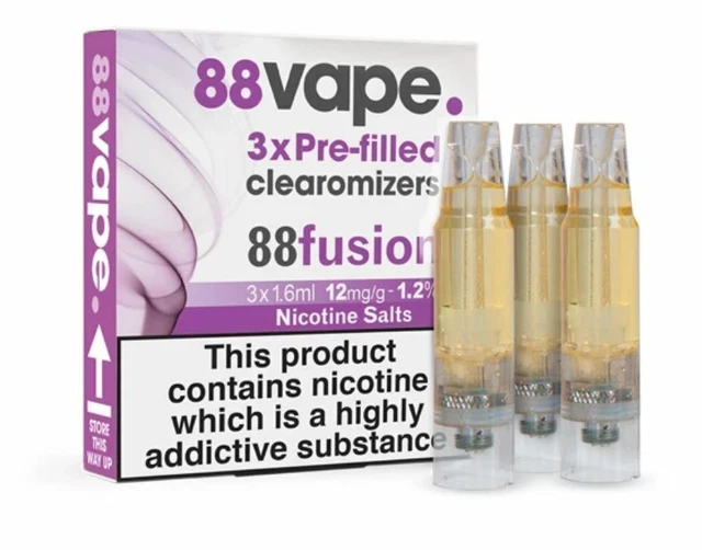 88VAPE 3X PACK Pre Filled Eliquid Clearomizer Capsules Nic Salt | 12 & 18mg  Vape £5.85