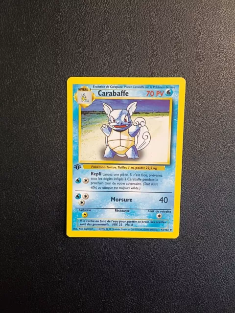 Carte Pokémon Carabaffe 42/102 Unco Edition 1 Set de Base Wizards FR Exc