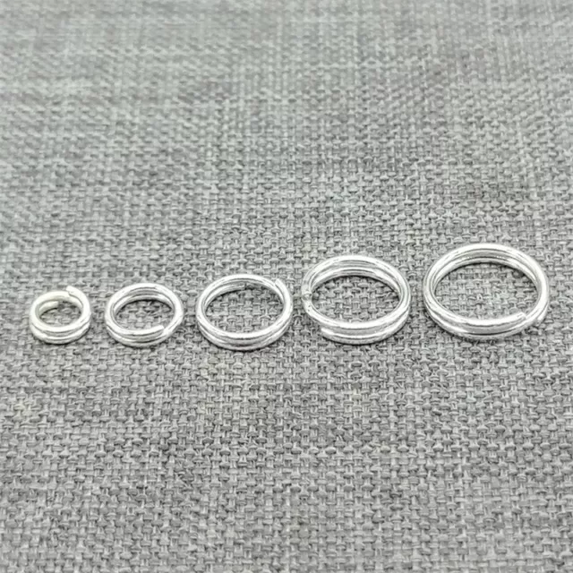 30pcs of 925 Sterling Silver Split Rings 4mm 5mm 6mm 7mm 8mm for Jewelry Making