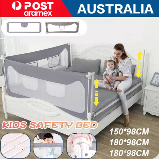 1.5/1.8/2M Fall prevention Adjustable Folding Bed Rail Toddler Safe Guard Fence