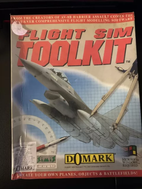 1993 Flight Sim Toolkit by Domark PC Game Combat Flight Simulator Builder