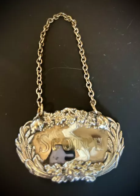 Decanter Label With Grape Leaf And Wheat Boarder