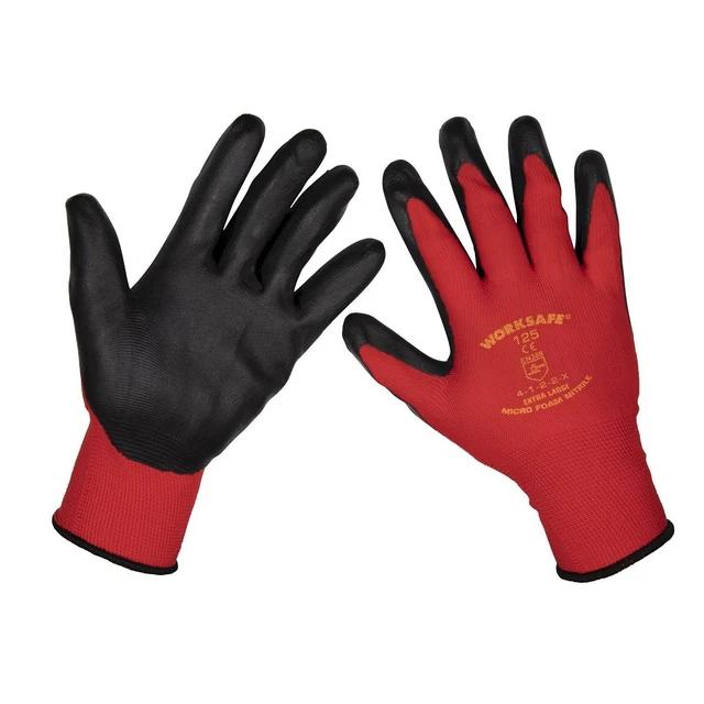 Sealey Worksafe 9125XL Flessibile Impugnatura Nitrile Palmo Guanti (XL) - Coppia