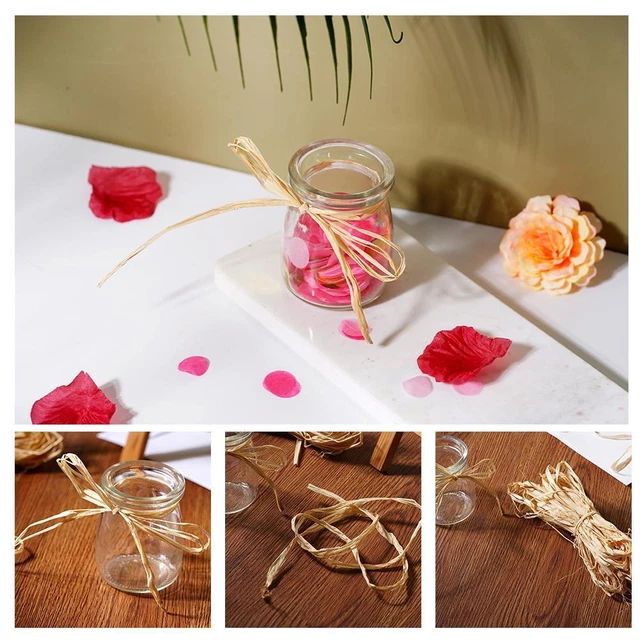 10pcs Natural Straw Rope Crafts Wedding Gift Wrapping Twine DIY Scrapbook M7U6