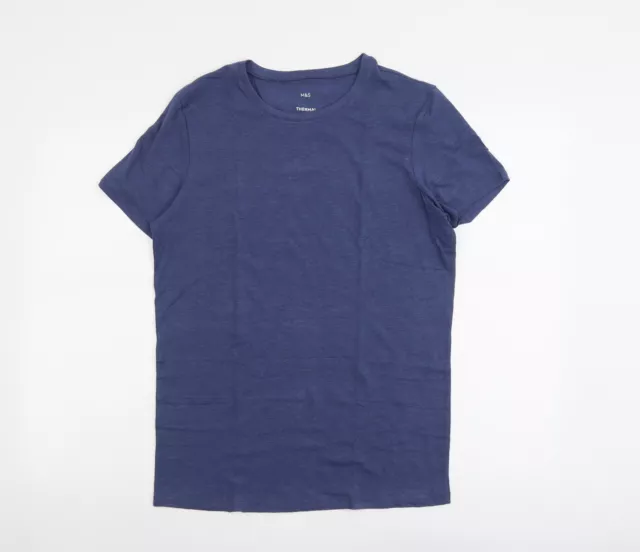 Camiseta para hombre Marks and Spencer azul acrílico talla M cuello redondo