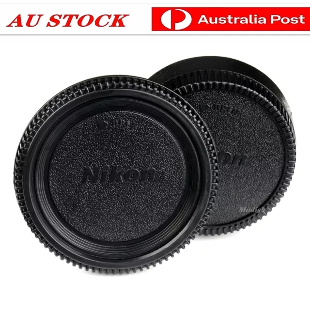 Nikon Body Cap + Rear Lens Cap For Nikon F-Mount  AF AF-S Camera and Rear Lens