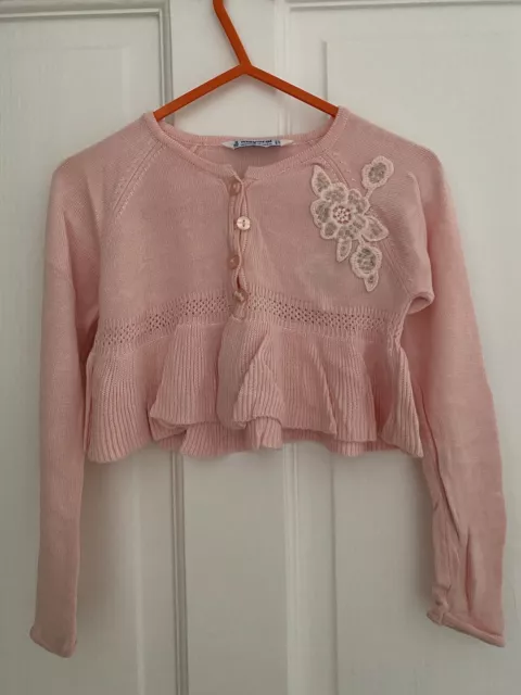 Mayoral Girls Pink Cardigan 3 Years