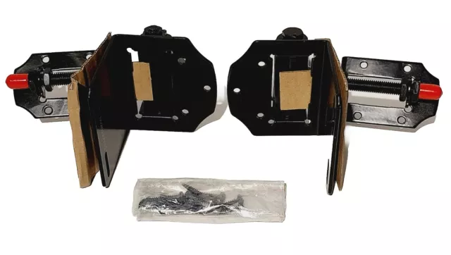 New Lot Of 2 Black Barrette Outdoor Living Gate Hinges 34106924 / Epn-51530