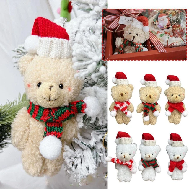 Cute Bear Plush Doll DIY Bouquet Materials Ornament Soft Scarf Bear Animal G1P8
