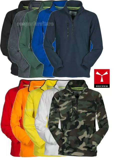 Pile uomo mezza zip felpa maglia taglie forti anche 4xl e 5xl Payper Dolomiti+