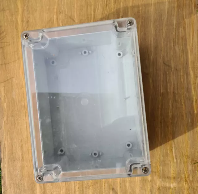 Clear Hinged Lid Waterproof ABS Electrical Enclosure Case Junction Box UK