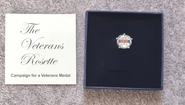 The Veterans Rosette 1815 Pin Badge Campaign For A Veterans Medal