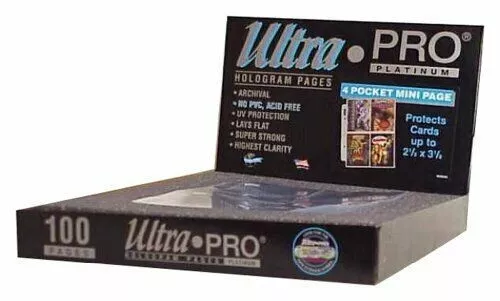 100 Ultra PRO 4 Tasca Mini Pagine - Per 2 Anello Mini Leganti