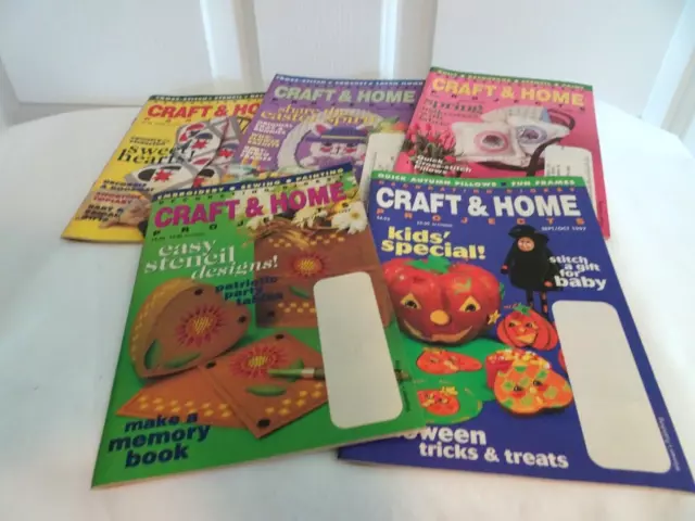 1997 CRAFT & HOME Lot of 5 Booklets-Needlework/Decorating/Crafts-EUC