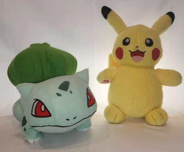 Pokemon *** Pikachu & Bulbasaur Plushies Set Of 2 *** 15" And 18" **Pokemon Go**